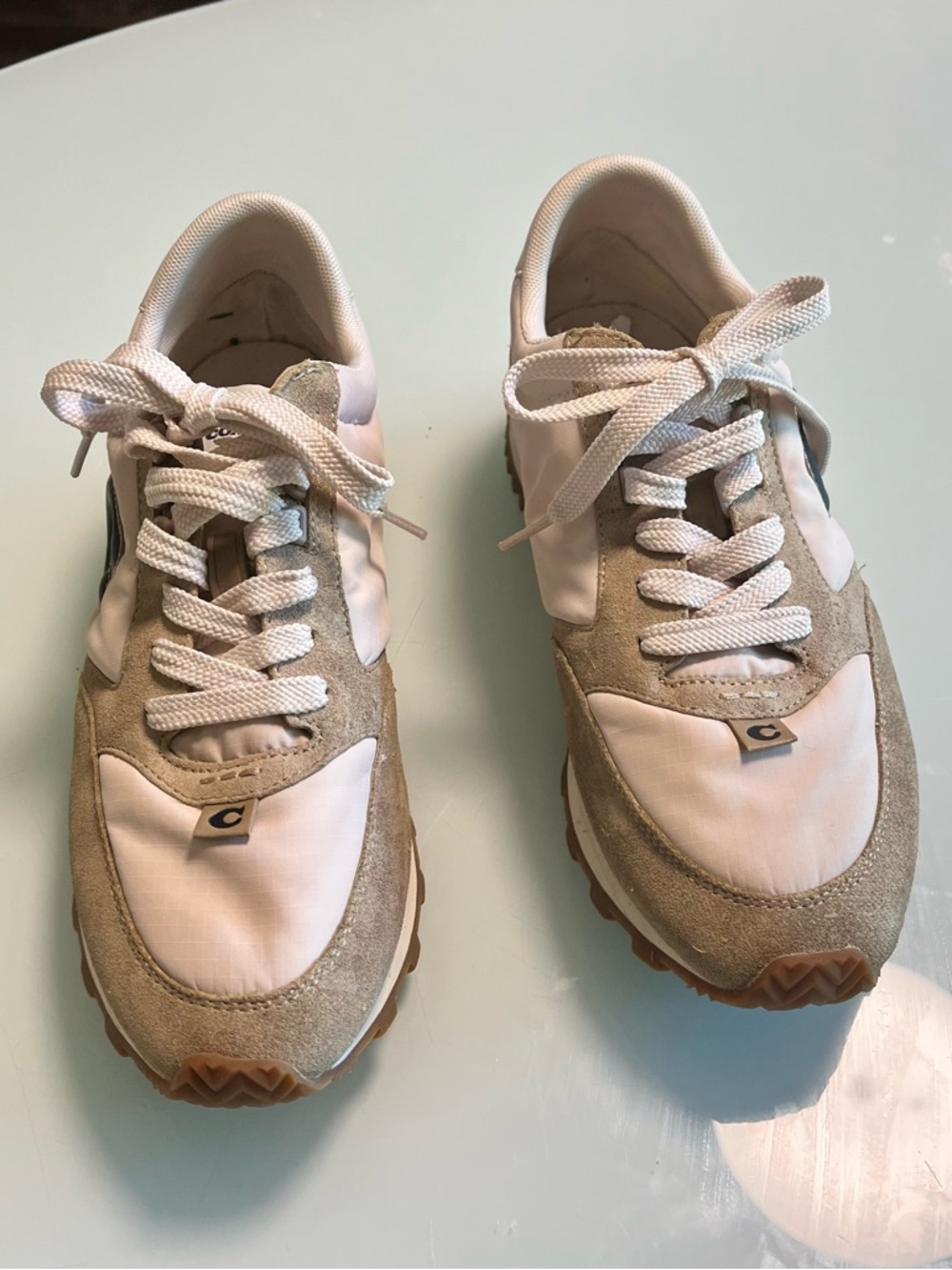 Coach Beige and Cream Women's Athletic Sneakers - Picture 3 of 5